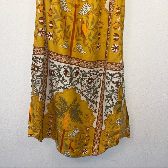 JOHANNA ORTIZ From Salsa To Mamba dress midi yellow one shoulder tropical boho - Picture 14 of 15